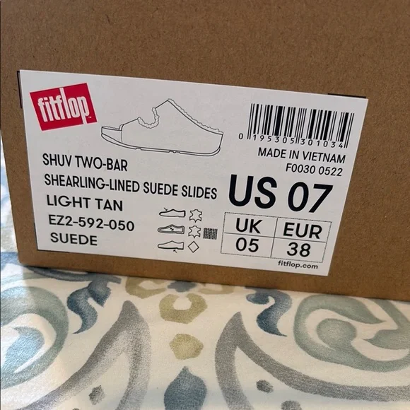 Fitflop Cream Sandals with Soft Fuzzy Comfort - Picture 6 of 6